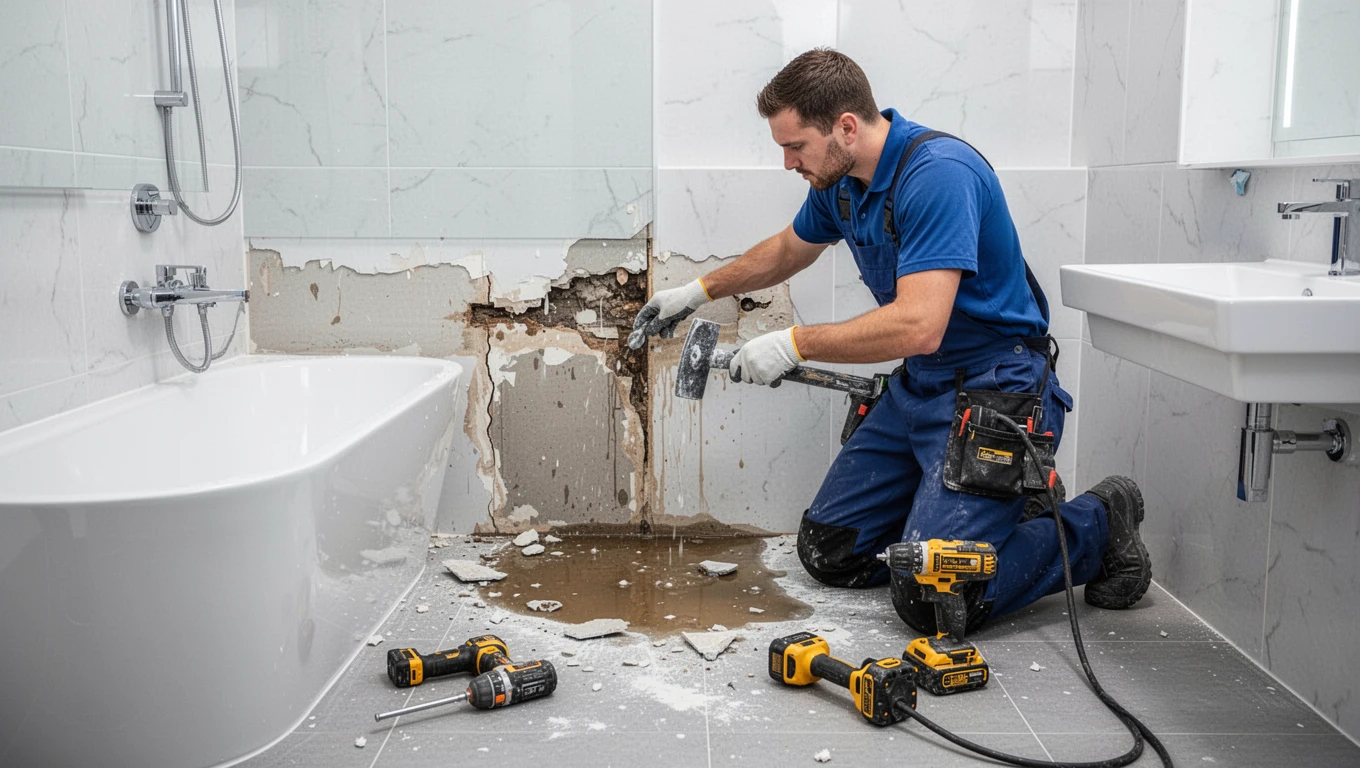 Bathroom Water Damage Repair